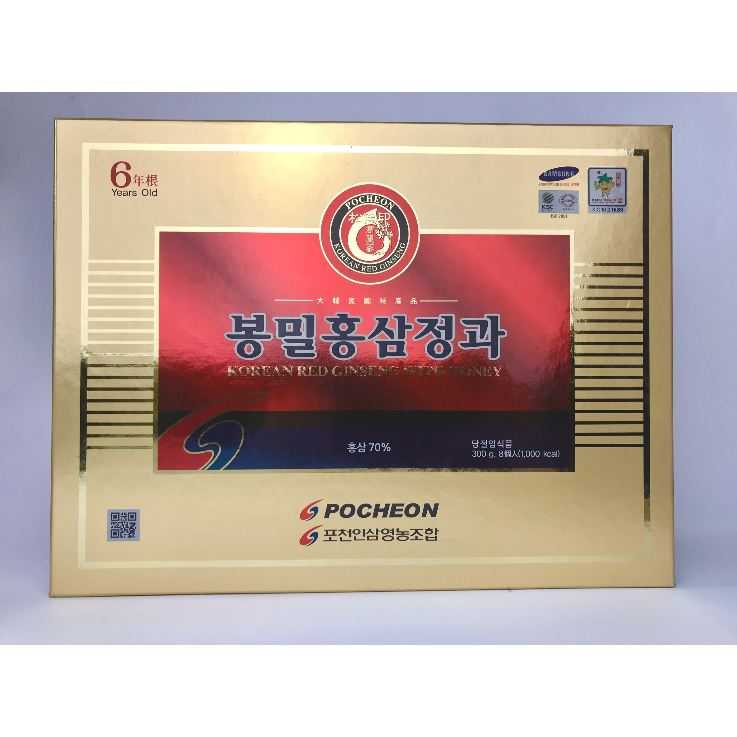 Sâm củ tẩm mật ong Pocheon Hàn Quốc 8 củ/hộp