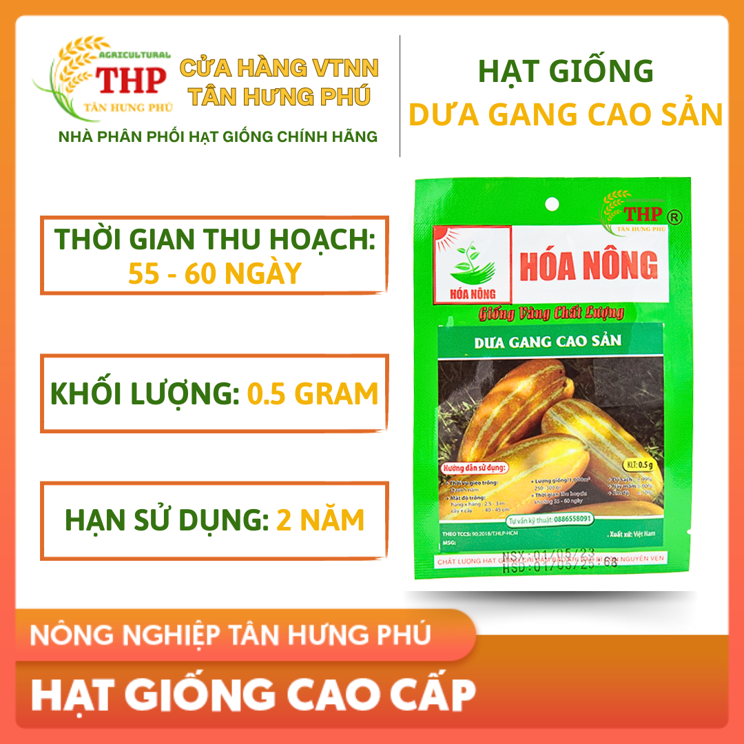 Hạt giống Dưa Gang Cao Sản | Hạt Giống | gói 0.5gr