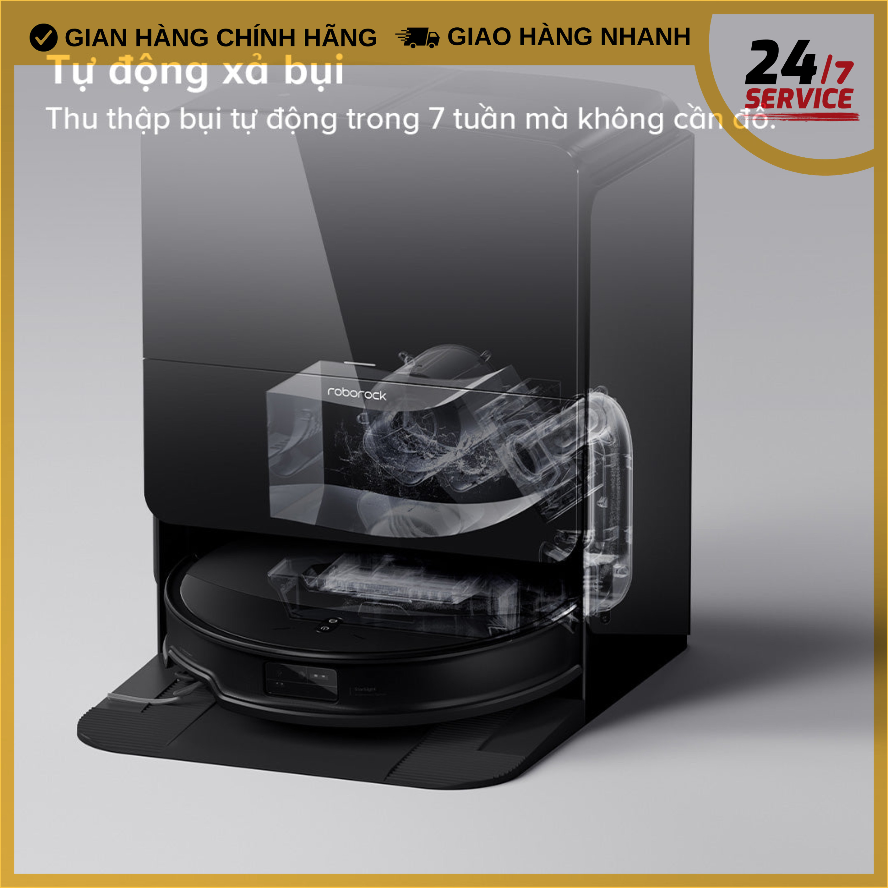 Robot hút bụi lau nhà Roborock Saros 10R – Hàng Chính Hãng