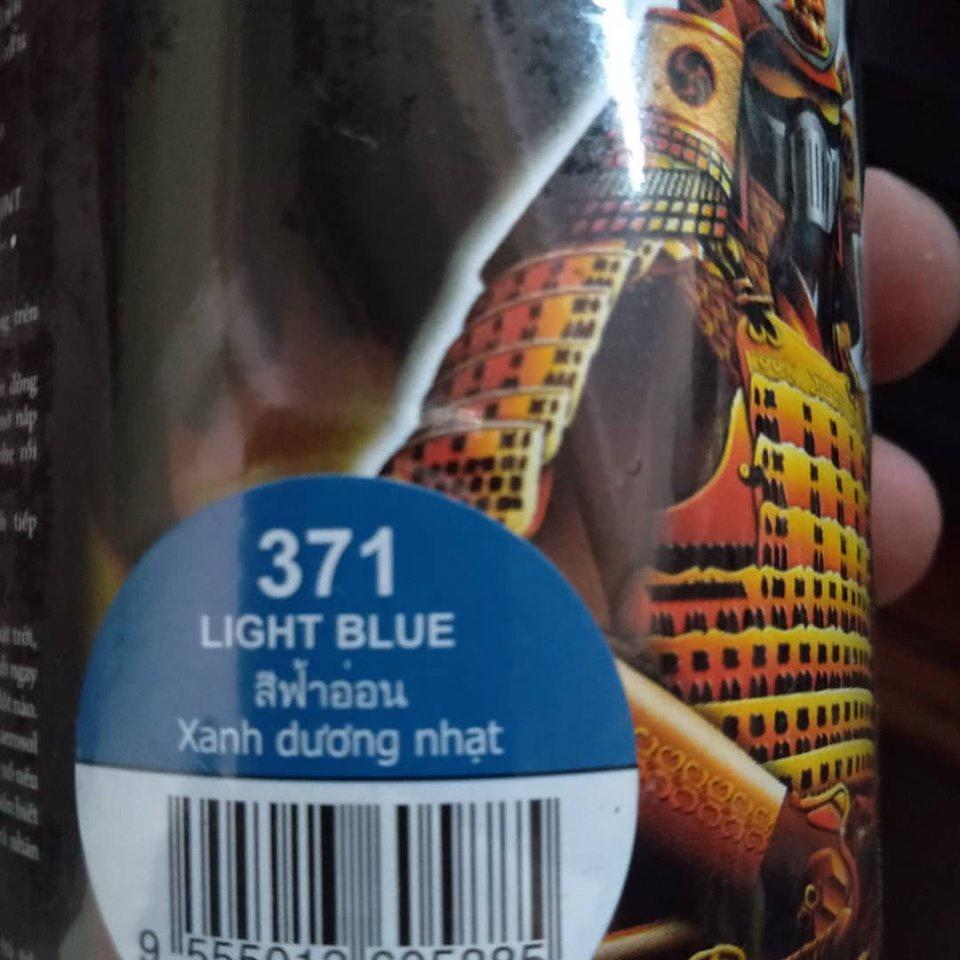COMBO Sơn Samurai màu xanh dương nhạt 371 gồm 4 chai đủ quy trình  (Lót – Nền 102 - Màu 371 - Bóng )