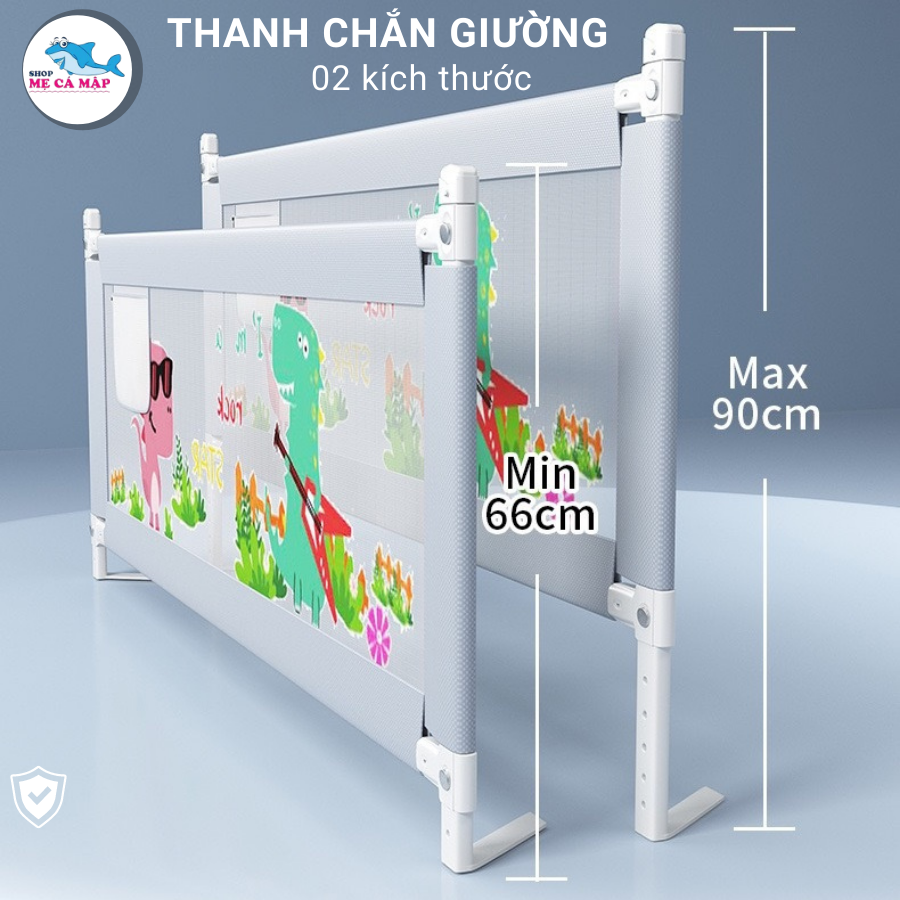 Thanh chắn giường SALE giá nhập, thanh chặn giường dạng trượt cao tối đa 90cm có 3 màu