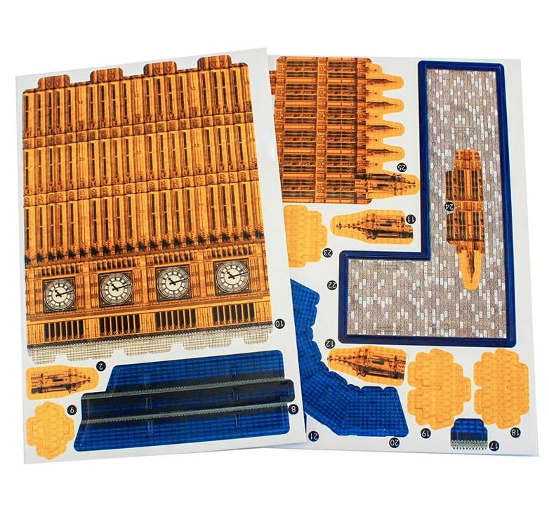 Mô Hình Giấy 3D Magic Puzzle: Tháp Đồng Hồ Big Ben B568-1 (190 Chi Tiết)