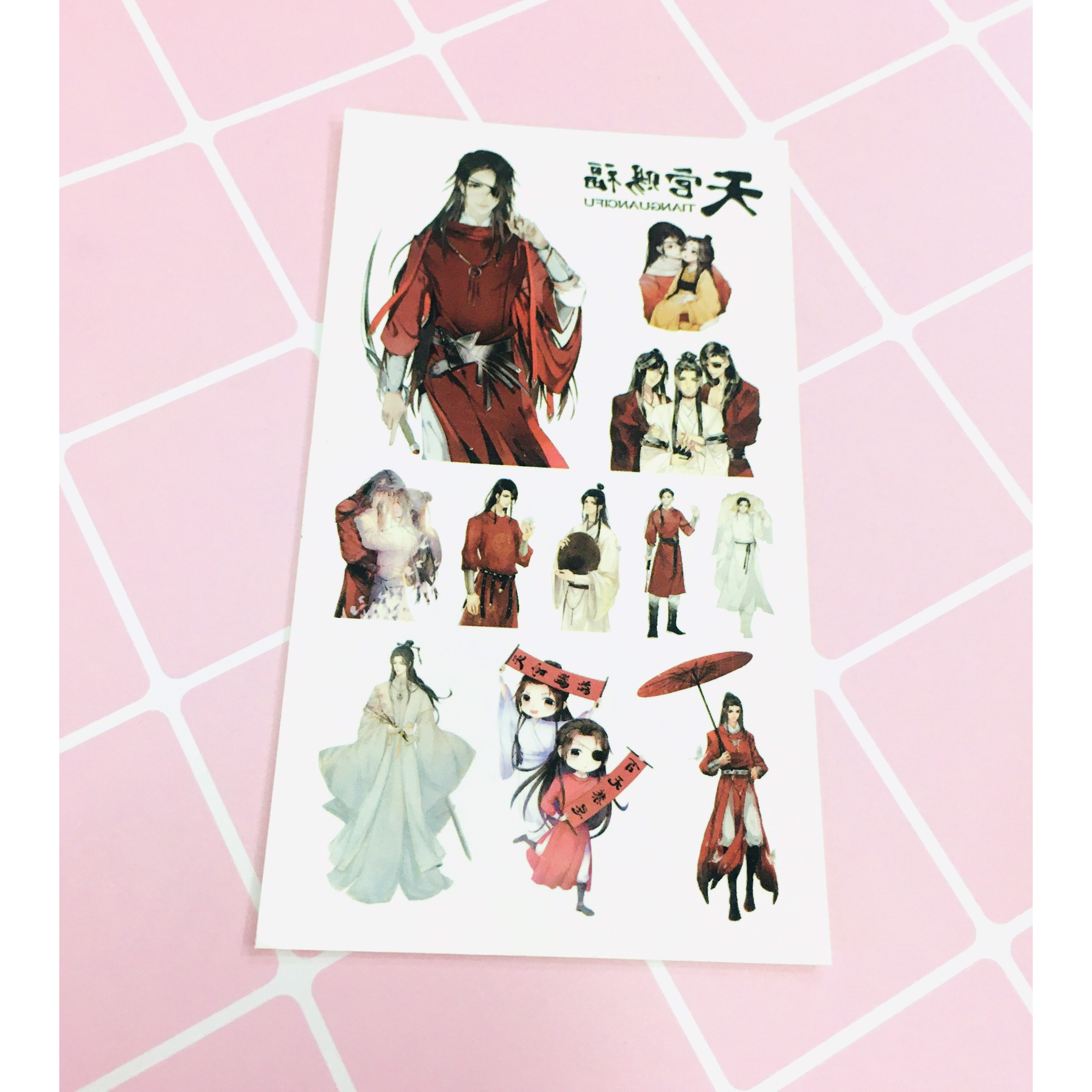 Set 5 Bảng hình xăm Ma Đạo Tổ Sư Sticker Tattoo