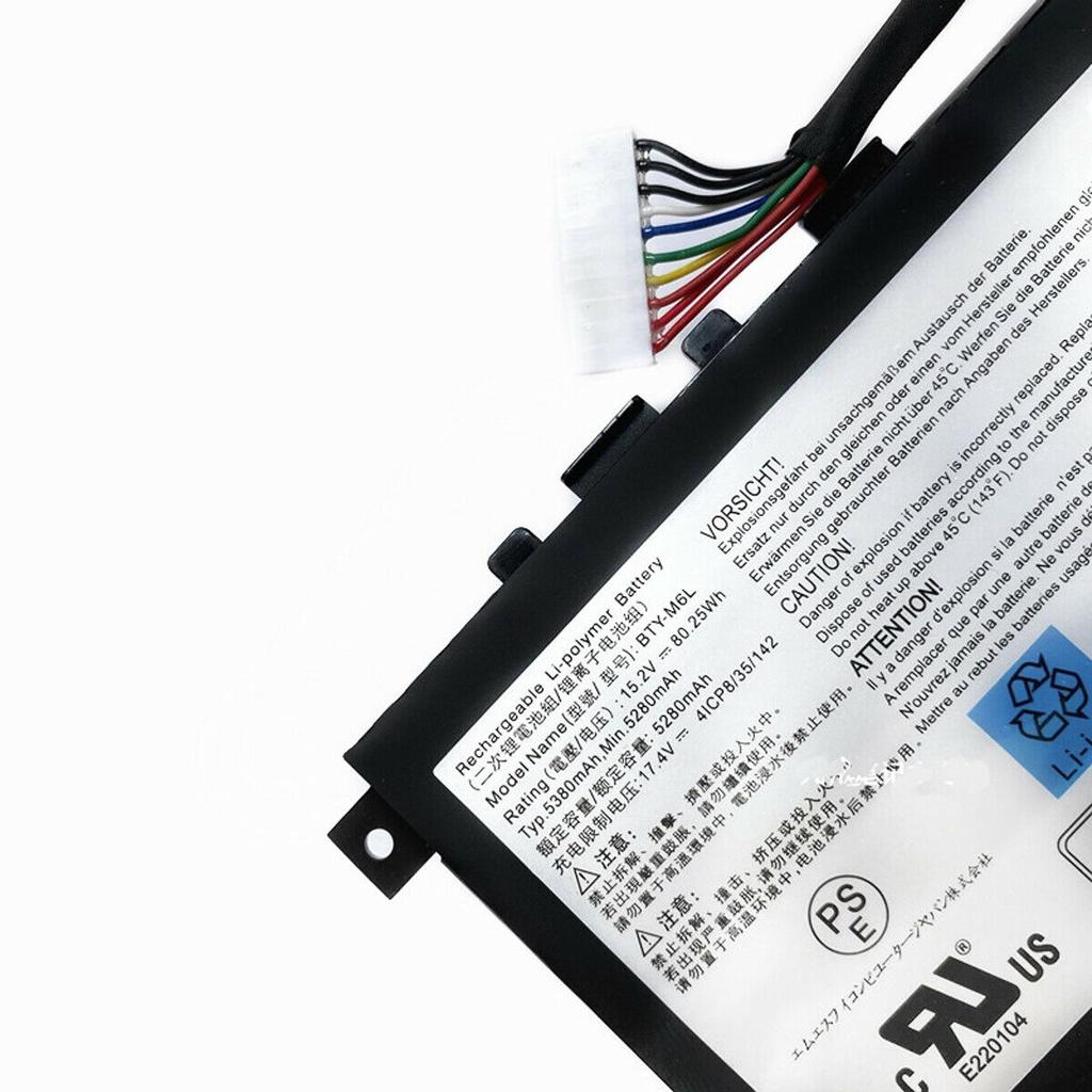 Pin dành cho latpop MSI GS65 P65 PS63 MS-16Q2 GS75 8SG 8RC BTY-M6L Battery Original 80.25Wh