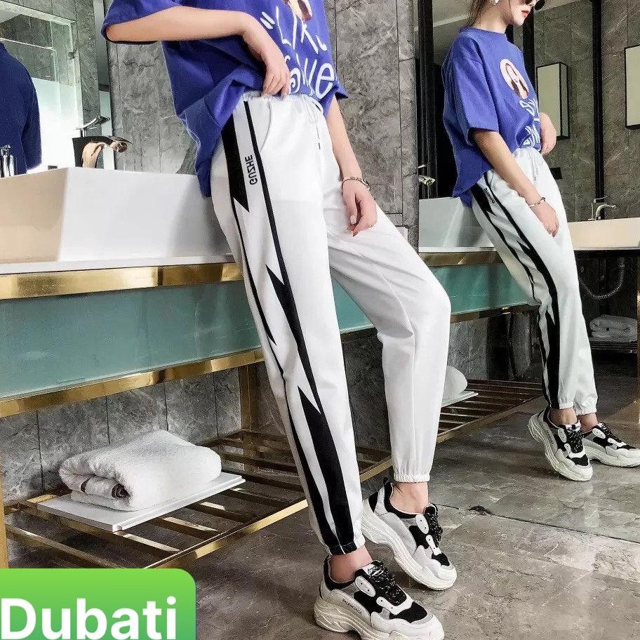 QUẦN JOGGER THỂ THAO TIA SÉT CHẤT NỈ DA CÁ NAM NỮ CÓ BO SANG CHẢNH MỚI -DUBATI FASHION
