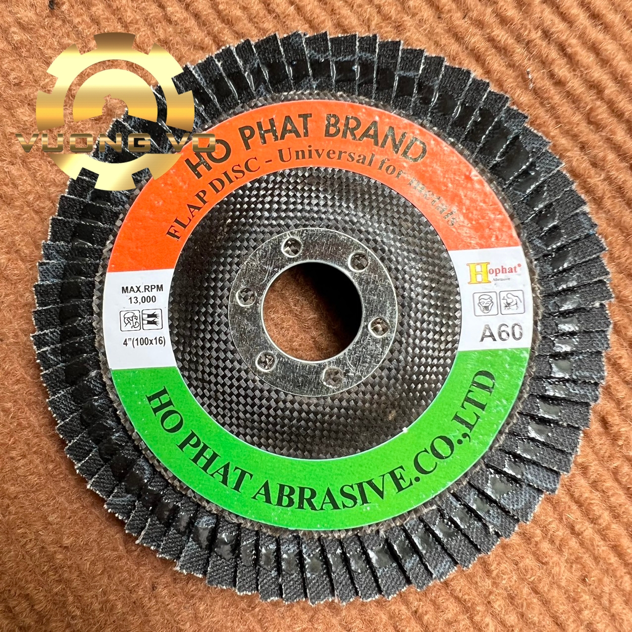 Vải nhám xếp dạng đĩa đường kính 4"