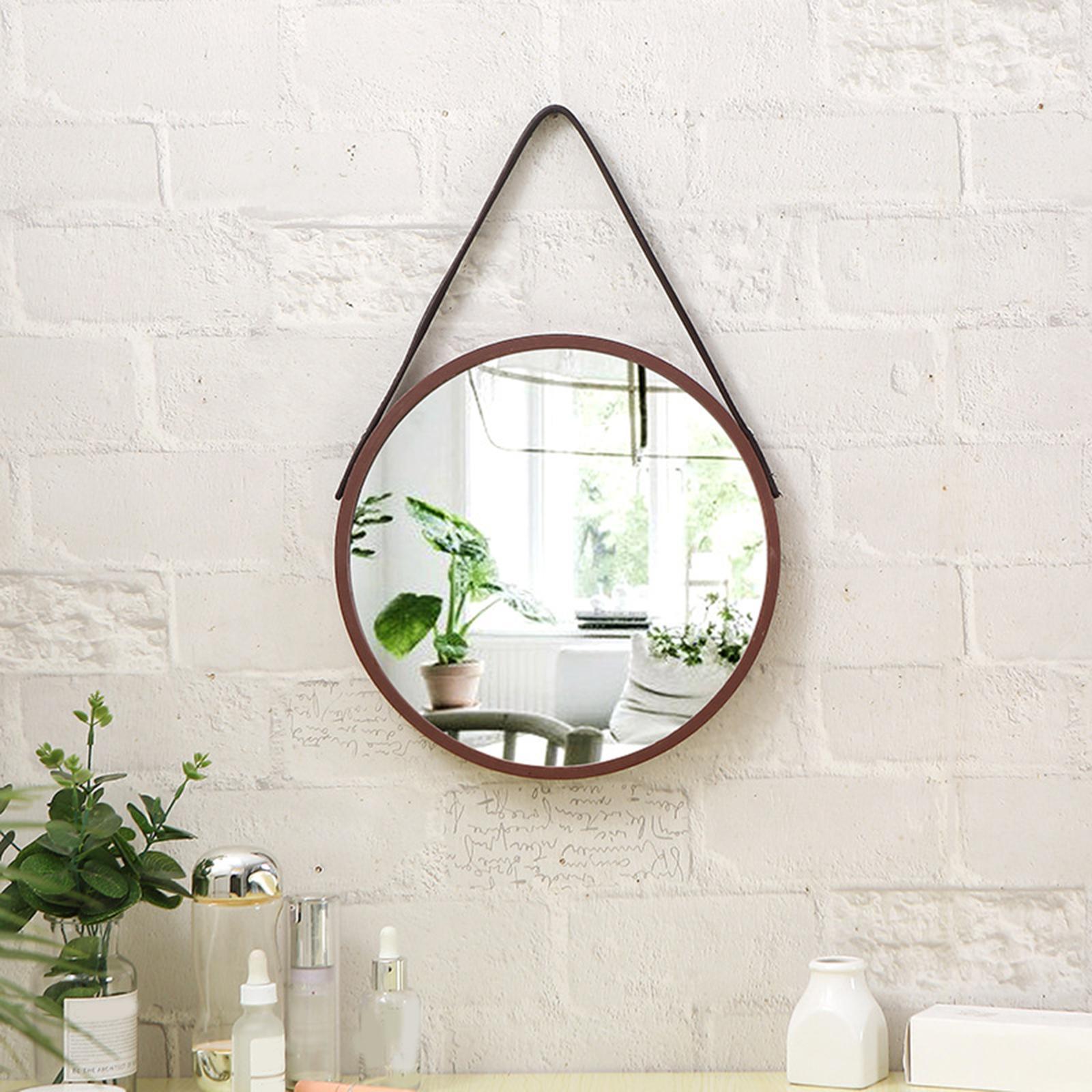 Wall Hanging Mirror Wall Mount Art Ornament Round for Bedroom Bathroom Salon