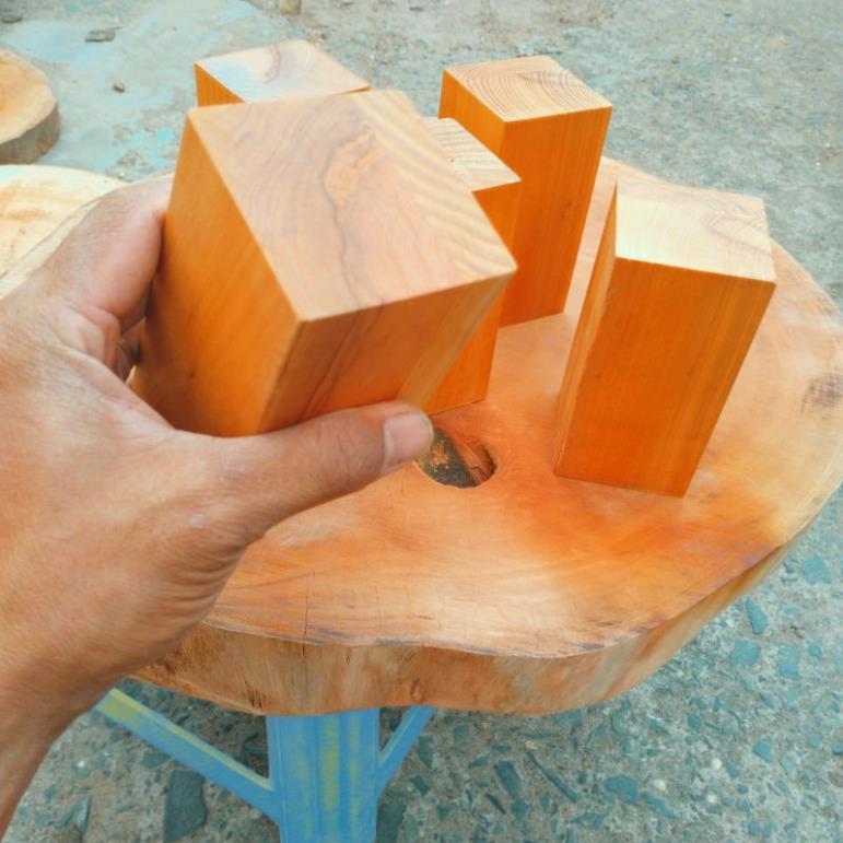 khối gỗ hình chữ nhật 6 cm x 12 cm bán sỉ lẻ Free ship hàng loại 1 gỗ an toàn chất lượng