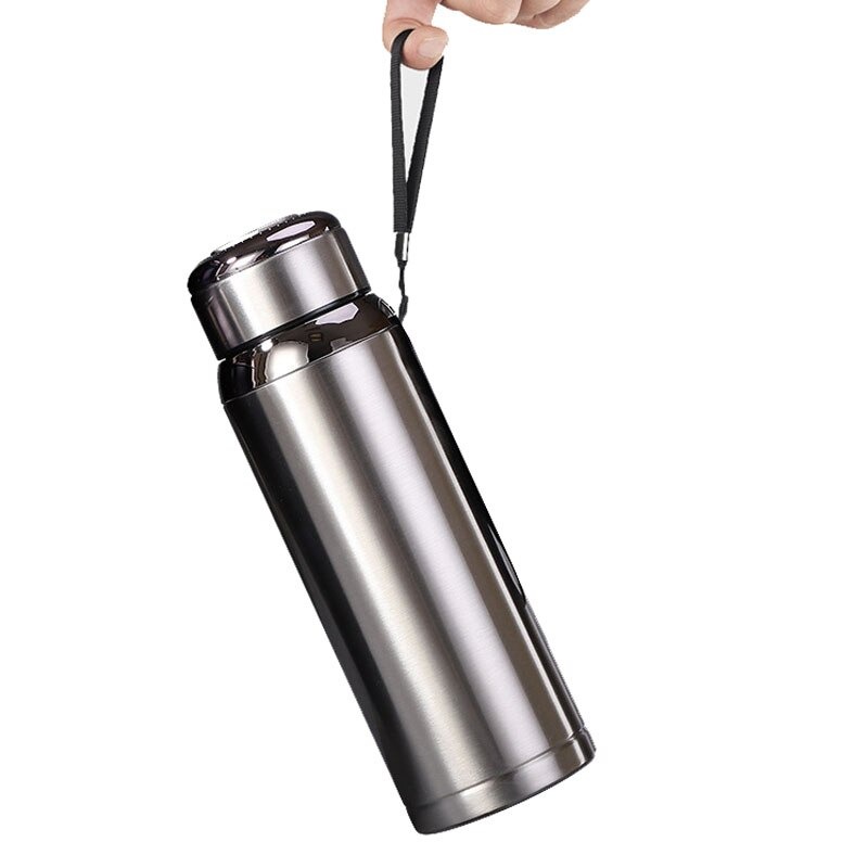 Bình giữ nhiệt inox 304 TGN.03 dung tích 600ml/800ml giữ nhiệt trong 12h liên tục - Bình inox giữ nhiệt cao cấp có dây đeo, lưới lọc trà - Bình giữ nhiệt nóng lạnh