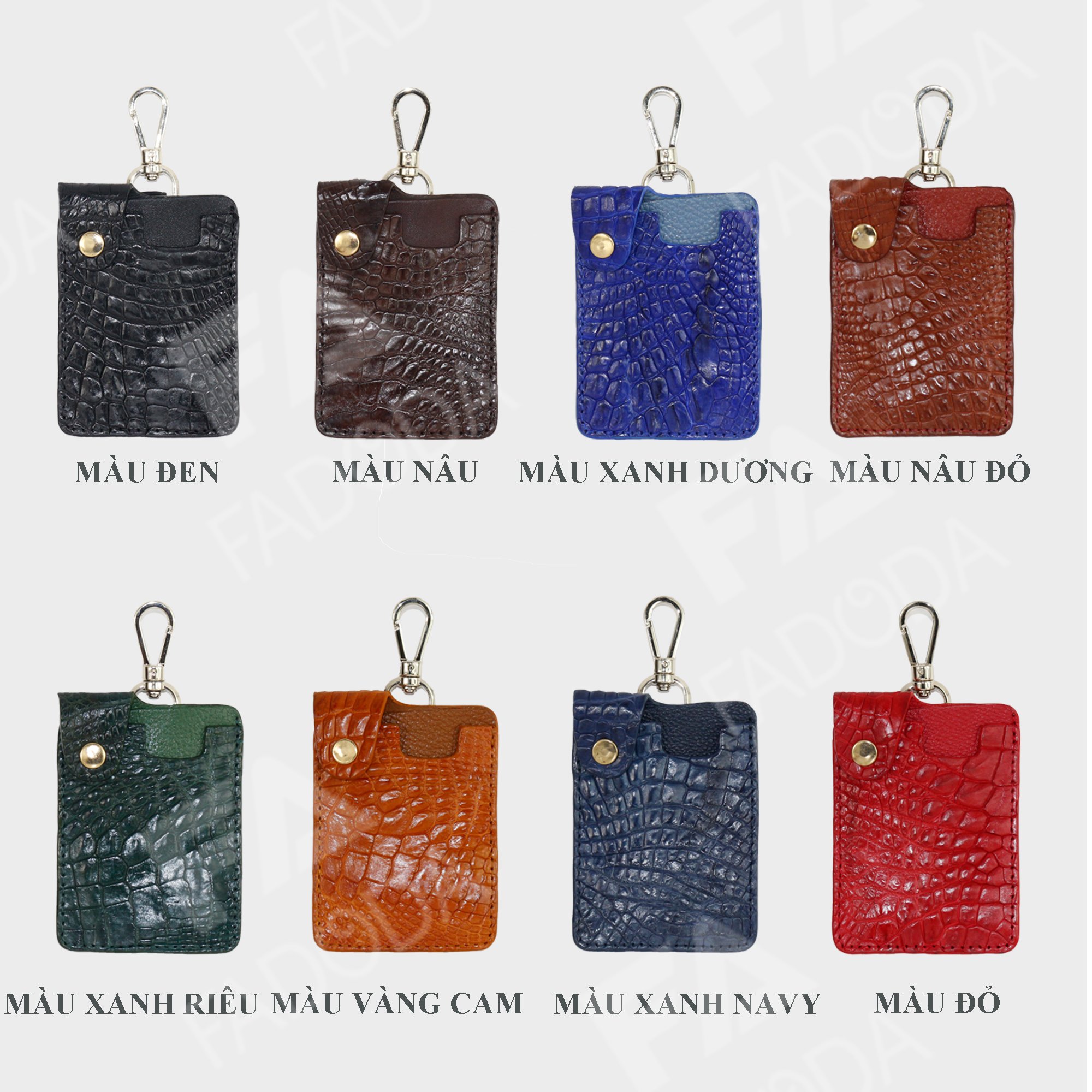 Móc khóa thời trang nam nữ FADODA FCS04 làm từ da cá sấú