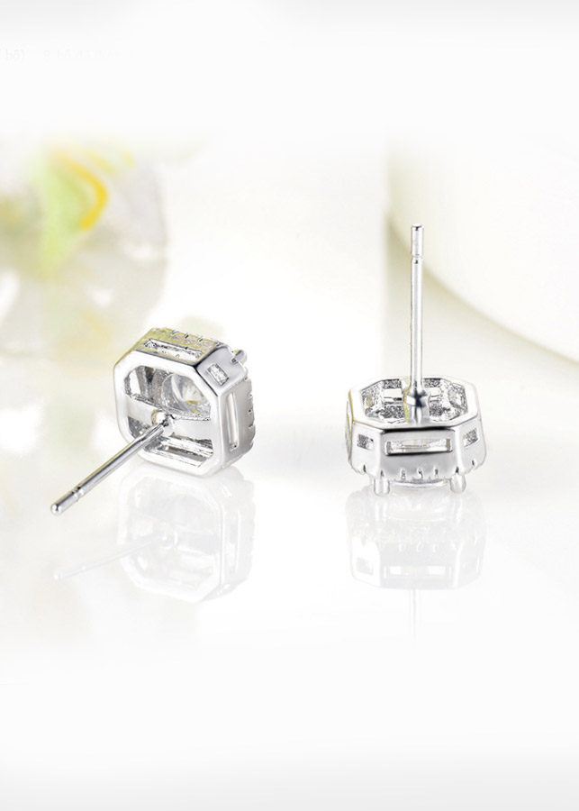 Bộ trang sức nạm đá zircon vuông quý tộc BHB132