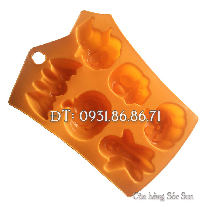 Khuôn silicon 6 hình Halloween – Mã số 1495