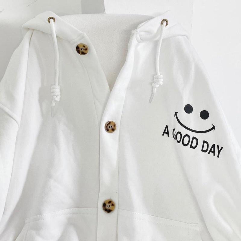 Áo khoác nỉ lót bông nút Good day unisex