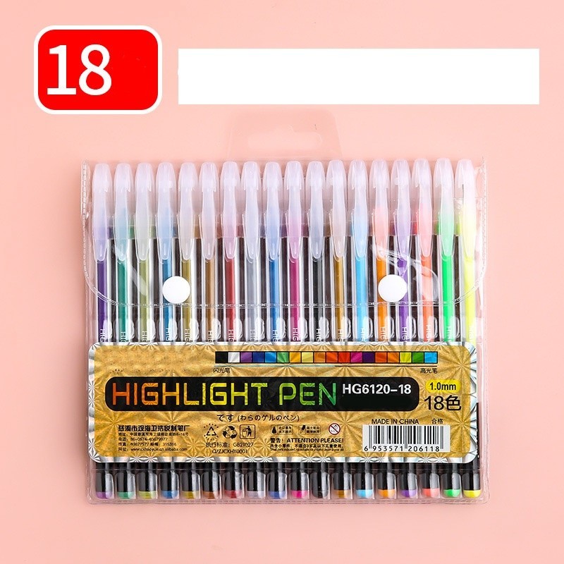 Bút hightlight dạ quang ánh nhũ viết sổ tay nhật ký bullet journal 12/18/24 màu- A73