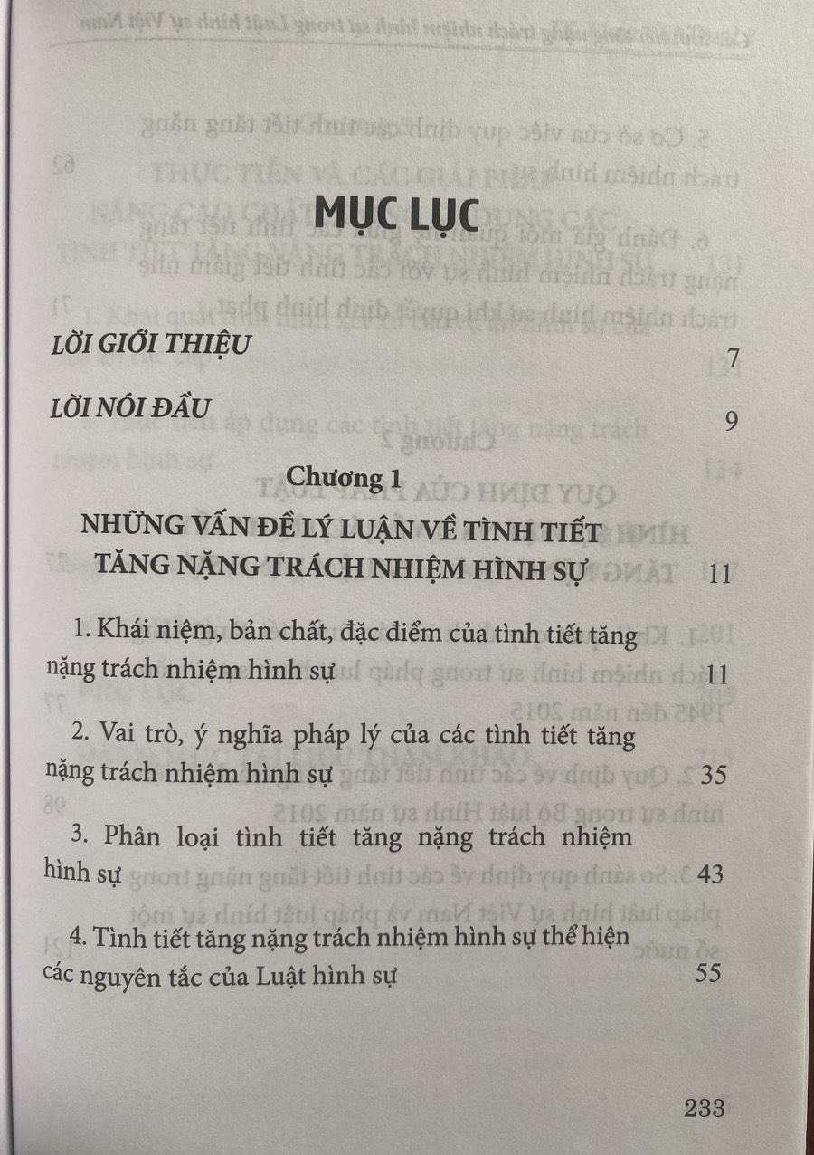 Các Tình Tiết Tăng Nặng Trách Nhiệm Hình Sự Trong Luật Hình Sự Việt Nam