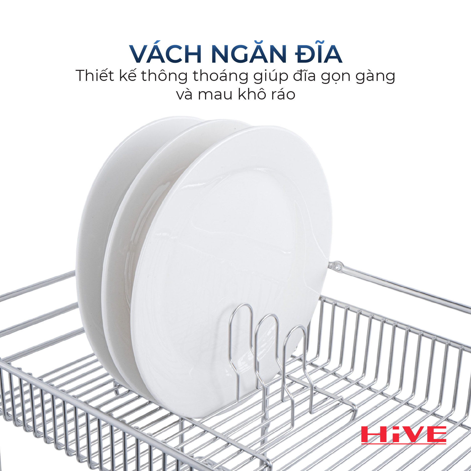 Giá úp chén bát WIDE 99 Shelf 2 Tầng inox Cao Cấp