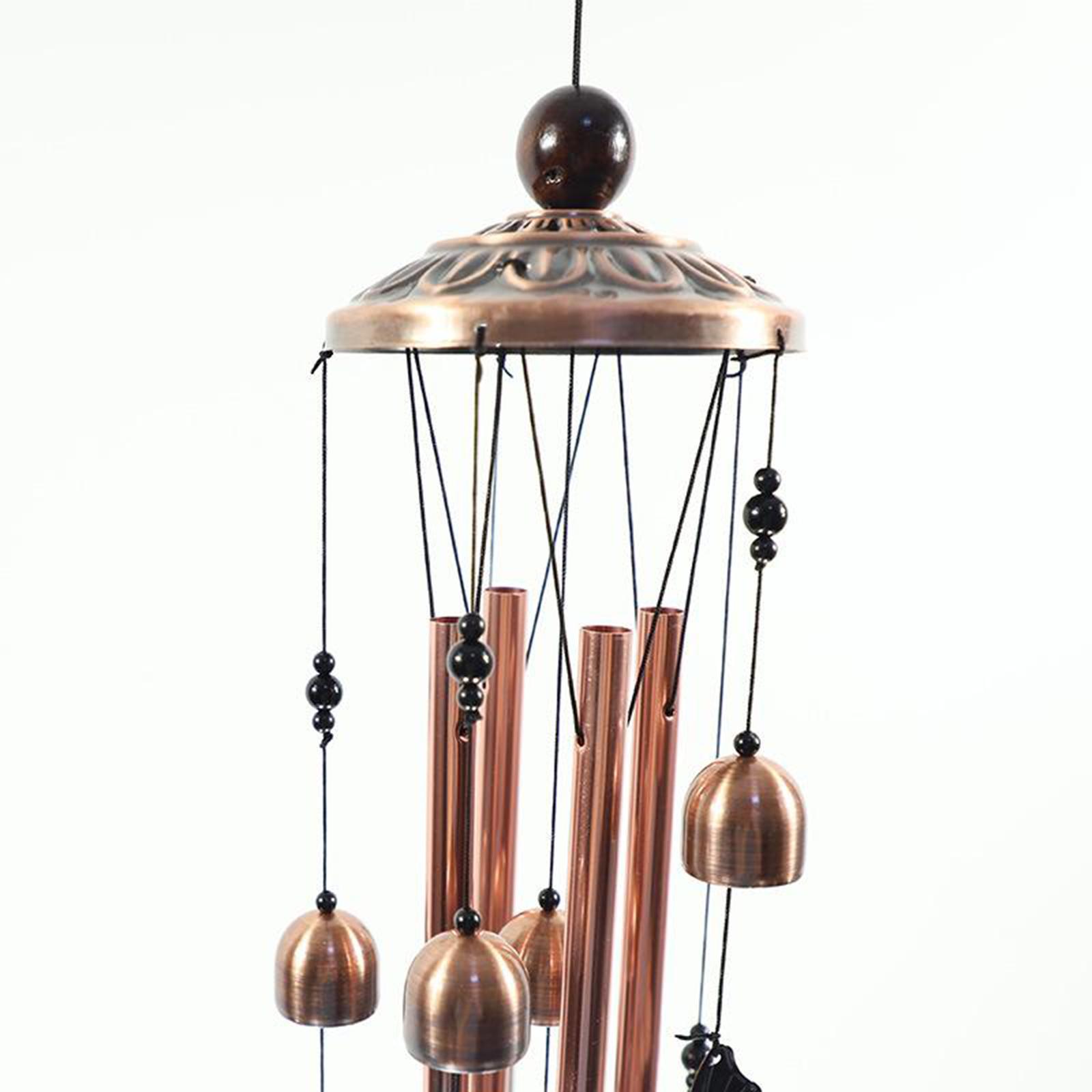 Outdoor Hanging Wind Chime Butterfly Wind Chime Bells 4 Tube Decorative