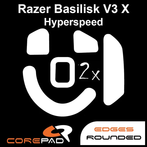 2 Bộ Feet chuột PTFE Corepad Skatez PRO Razer Basilisk V3 X Hyperspeed - Hàng Chính Hãng