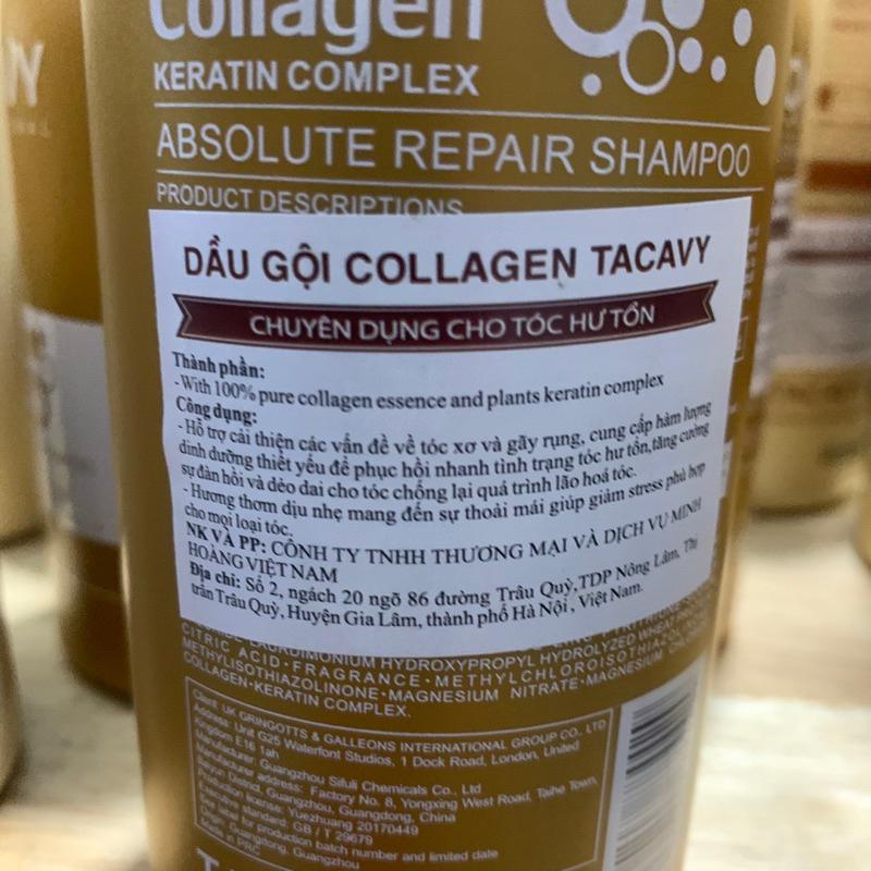 BỘ DẦU GỘI XẢ HẤP Ủ COLAGEN KERATIN TACAVY PHỤC HỒI TÓC HƯ TỔN SIÊU MỀM MƯỢT