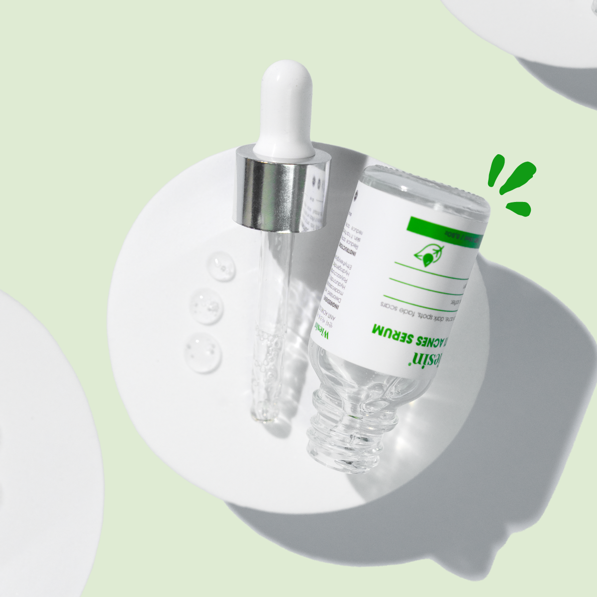 Serum giảm mụn mờ vết thâm, ngăn ngừa mụn ẩn và mụn đầu đen "Collagen Thủy Phân" Wiesin Anti Acnes Serum 15ml - WS04