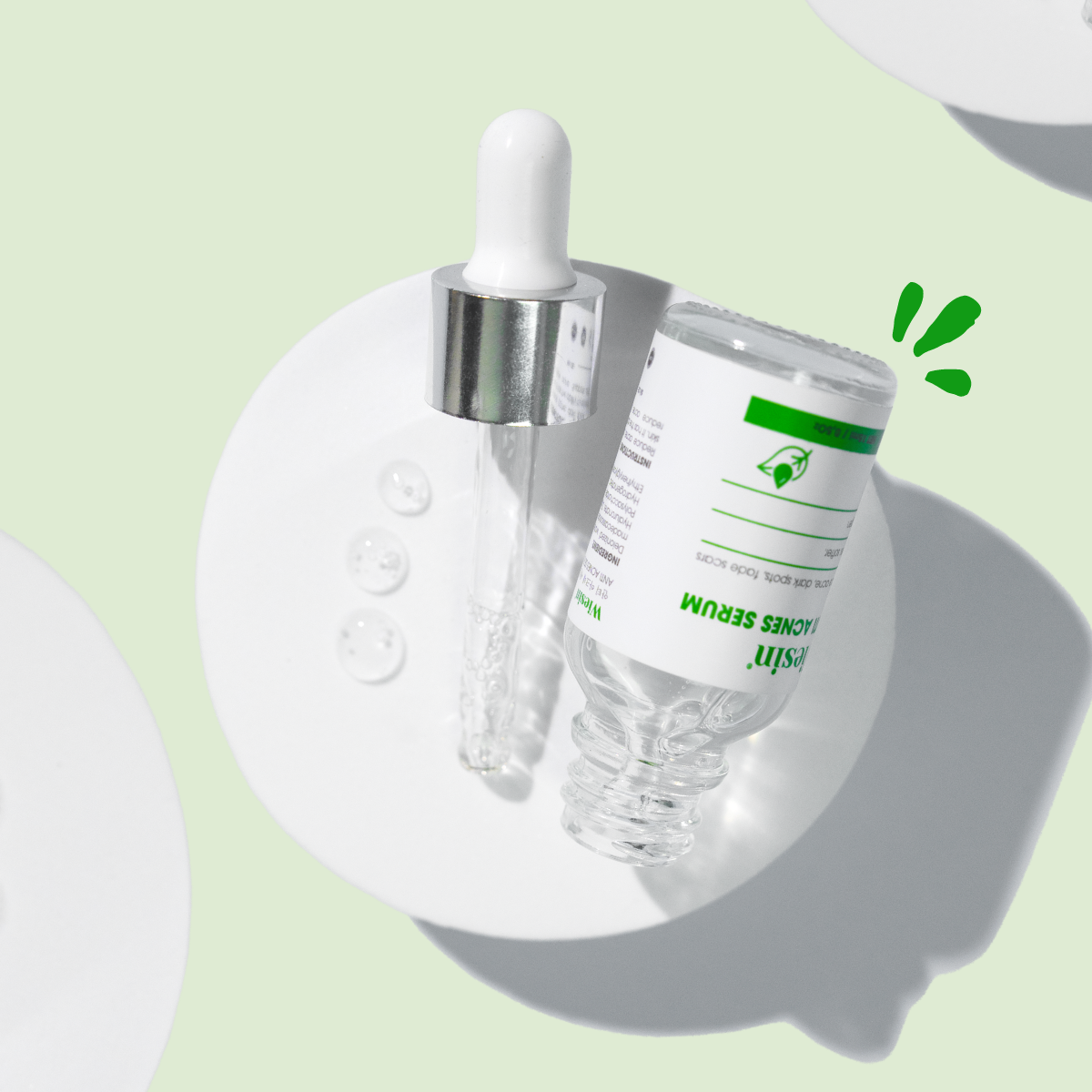 Serum giảm mụn mờ vết thâm, ngăn ngừa mụn ẩn và mụn đầu đen &quot;Collagen Thủy Phân&quot; Wiesin Anti Acnes Serum 15ml  - WS04