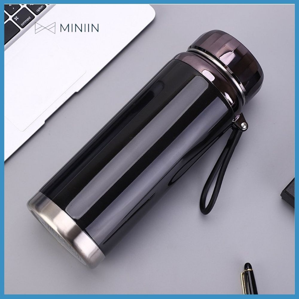 Bình Giữ Nhiệt Kim Cương Inox 304- Chống Rỉ Set, Nắp Đậy Chặt, Giữ Nhiệt Nóng Lạnh Tốt 6- 8h, Quai Đeo Chắc Chắn, Thiết Kế Sang Trọng, Màu Sắc Thanh Lịch, Tiện Lợi, Pha Lọc Trà, Hàng Chính Hãng MINIIN