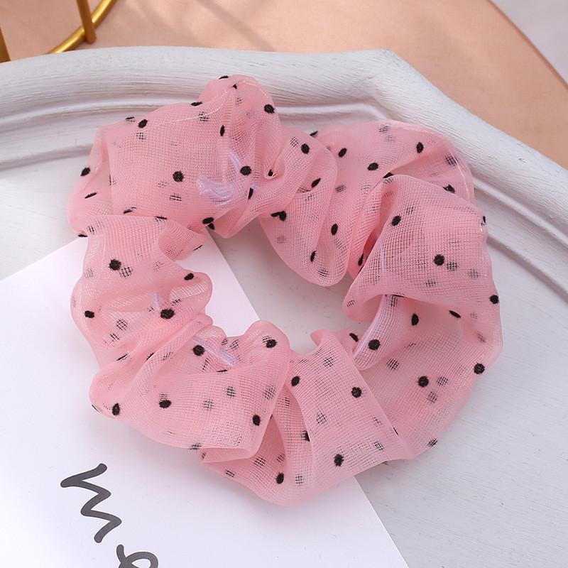 Dây buộc tóc - Scrunchies voan chấm dễ thương HD70