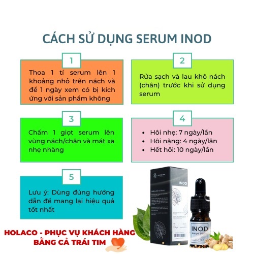 Khử mùi hôi nách và hôi chân Serum INOD Huyền phi loại đặc biệt cho hiệu quả tuyệt đối chỉ sau 1 lọ