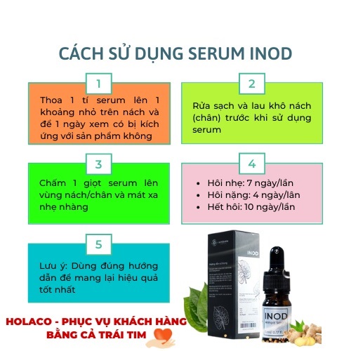 Serum INOD - Khử mùi hôi nách và hôi chân hiệu quả tuyệt đối chỉ sau 1 lọ