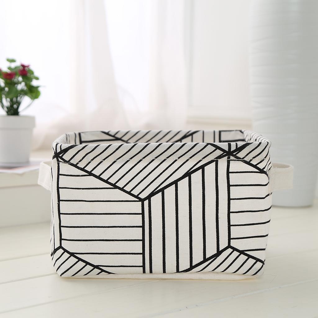 PE Lined Storage Basket Clothes Organizer Bag Bathroom Laundry Hamper 1#