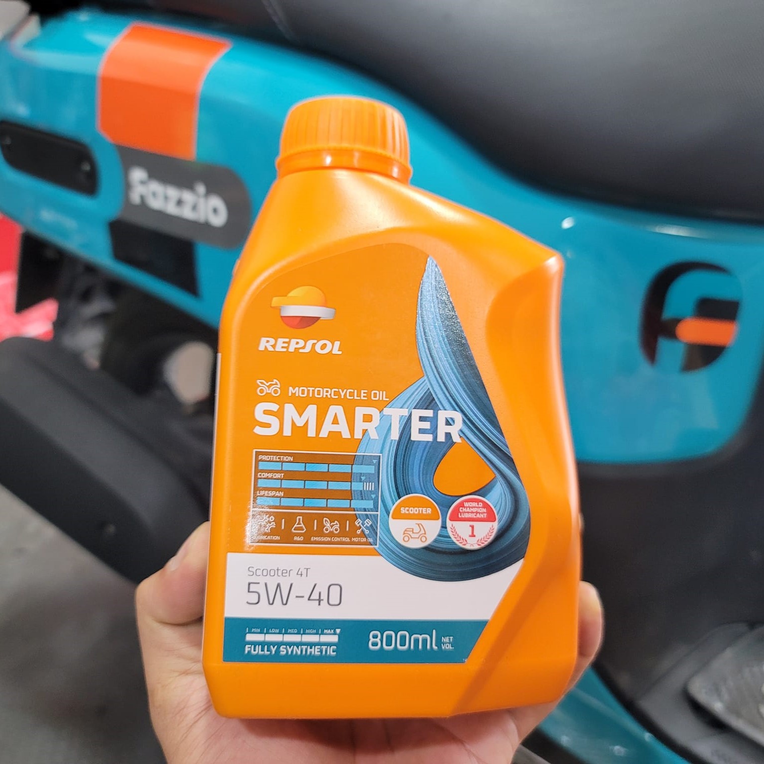 Nhớt Repsol Smarter Scooter 4T 5W-40 nhớt tổng hợp cho xe tay ga (930035) (930033)