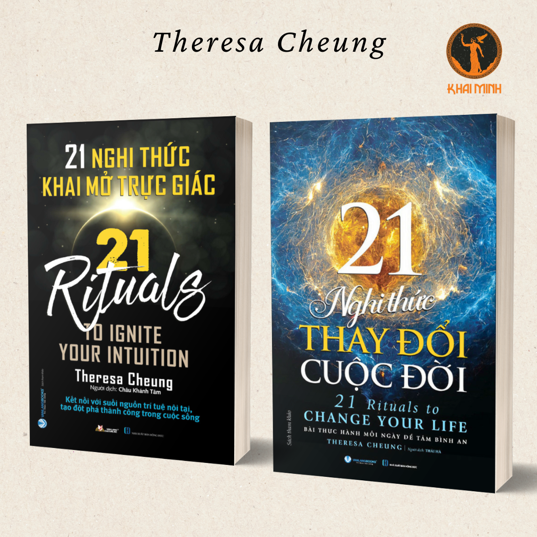 21 NGHI THỨC KHAI MỞ TRỰC GIÁC - 21 NGHI THỨC THAY ĐỔI CUỘC ĐỜI - Tác giả Theresa Cheung (bộ 2 cuốn, bìa mềm)