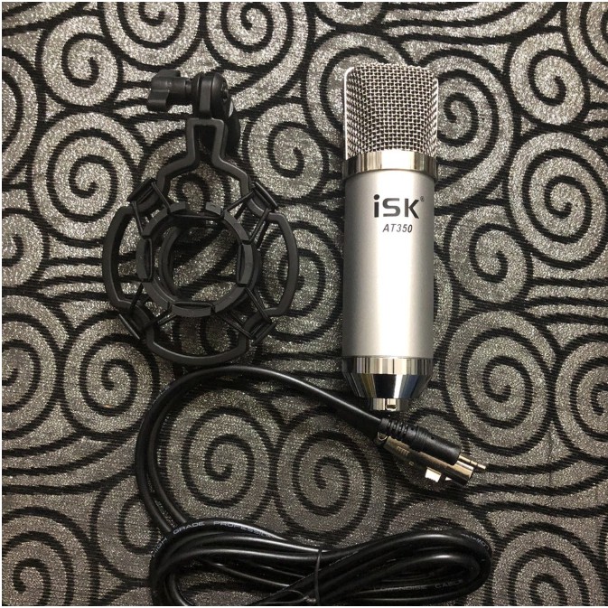 Mic thu âm livestream ISK AT350, Lọc ồn 2 lớp, cắm vào smartphone, máy tính bảng,  Laptop, máy tính để bàn, sound card, TN Bluetooth Siêu Bass Có Mic Đàm Thoại Thích Hợp các cuộc họp, hội nghị và học trực tuyến trên Zoom- Hàng nhập khẩu