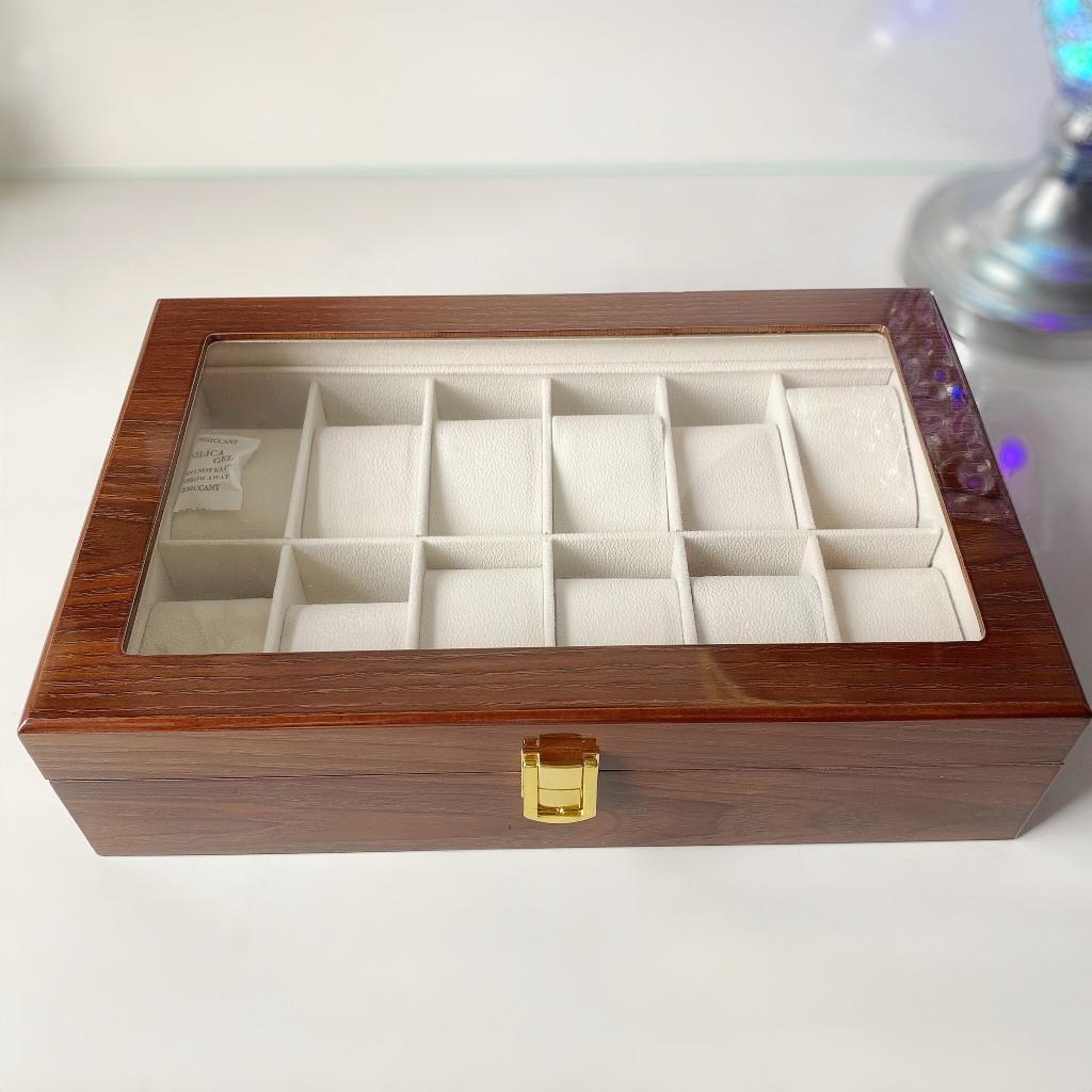 Hộp Đựng Đồng Hồ Bằng Gỗ 12 Ngăn Cao Cấp 009