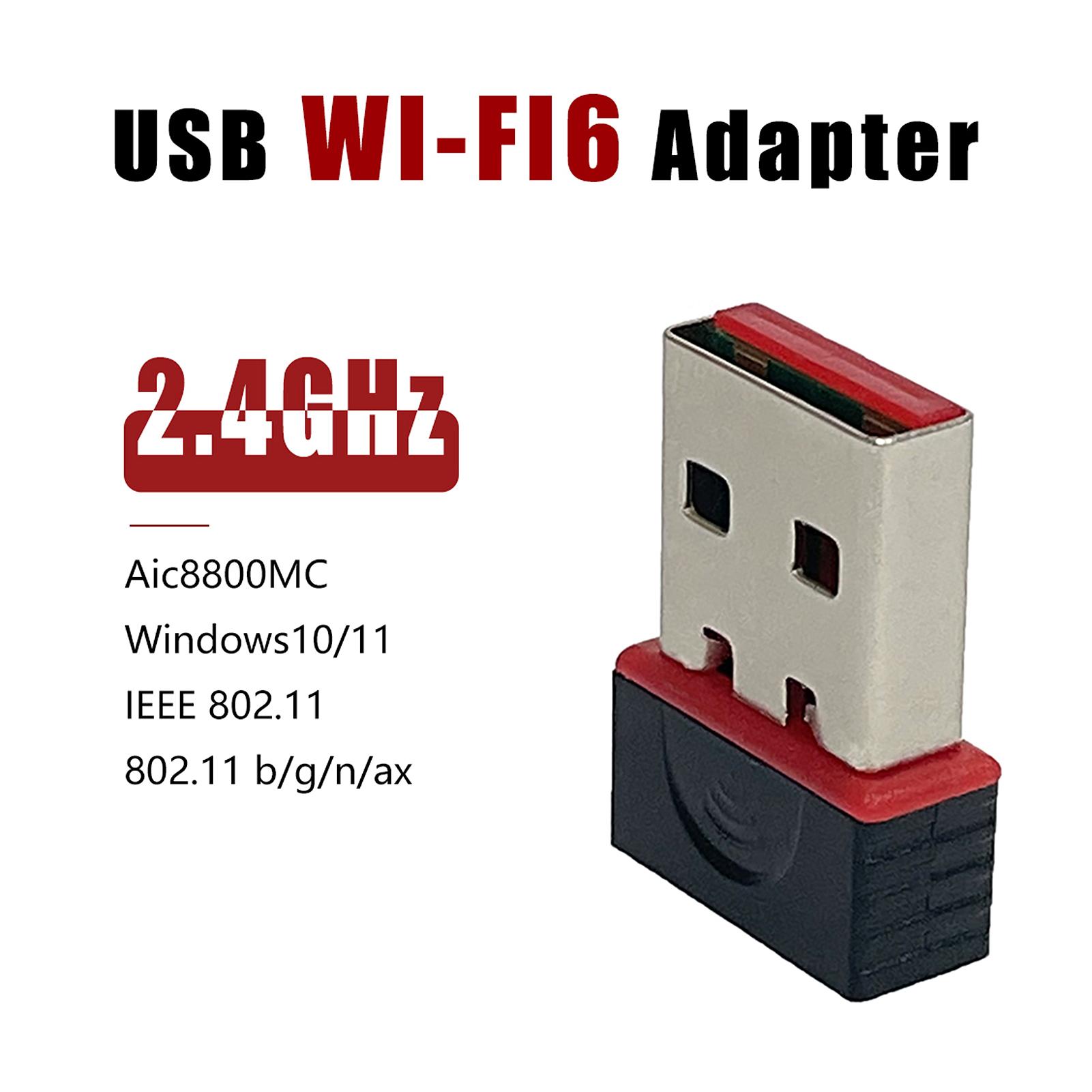 WIFI 6 Thu Tín Hiệu Mạng Mini Bộ Chuyển Đổi Wi-Fi Không Trình Điều Khiển Cho Máy Tính Để Bàn Máy Tính Card Mạng 2.4G Cắm USB