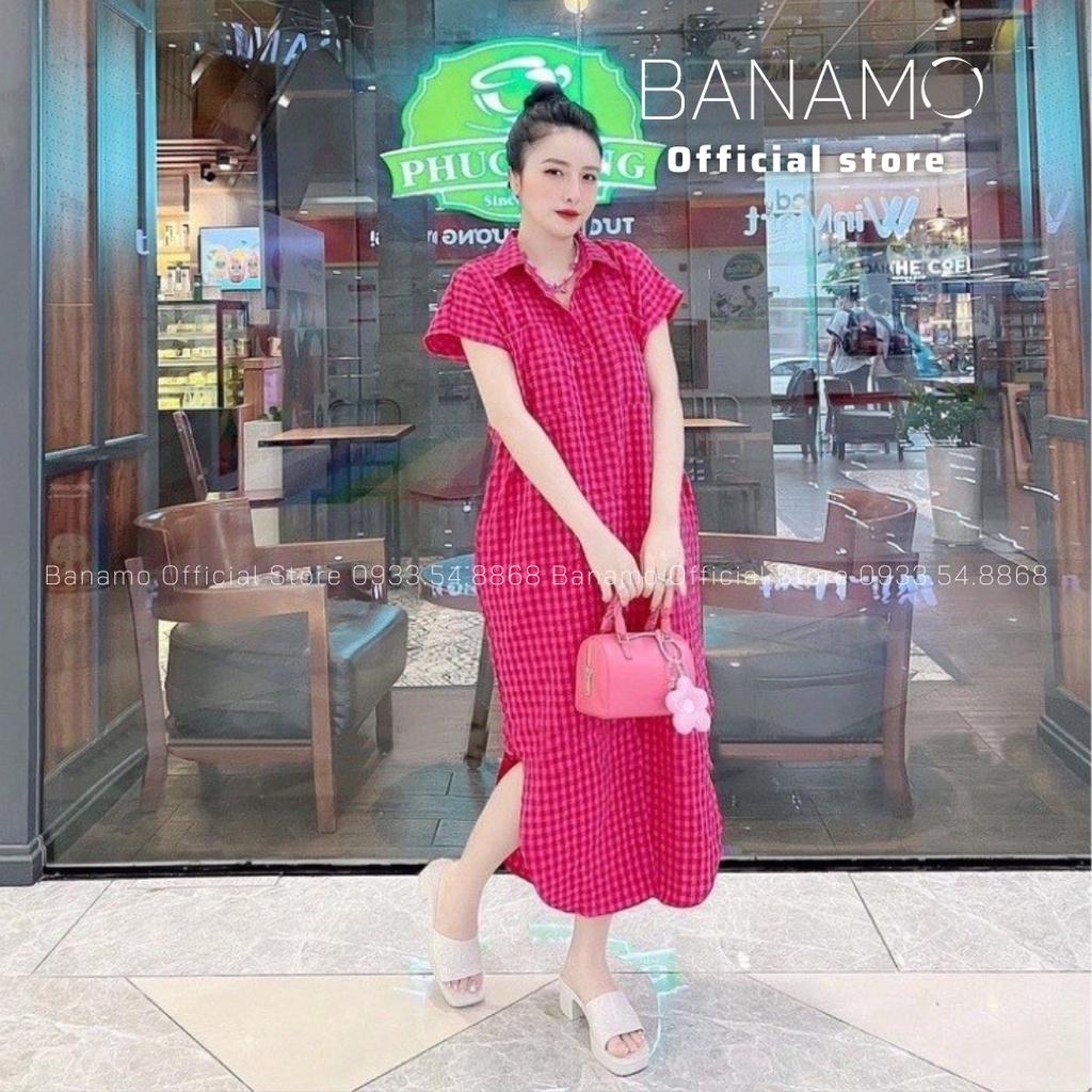 Váy sơ mi suông kẻ caro đẹp nhiều sắc lựa chọn 5917