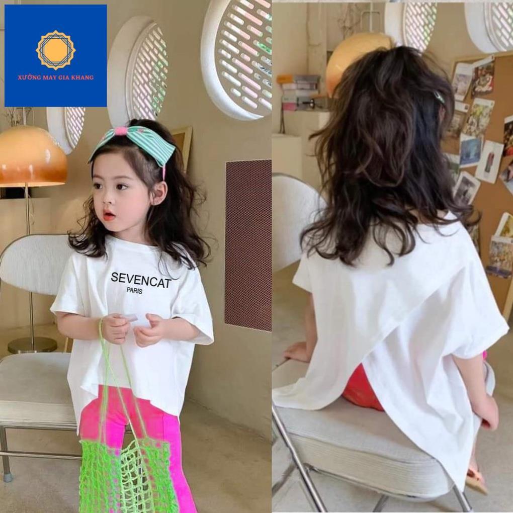 MS: 220587 - Đồ bộ bé gái áo form rộng, quần ôm body thời trang, sành điệu, in chữ, thun cotton