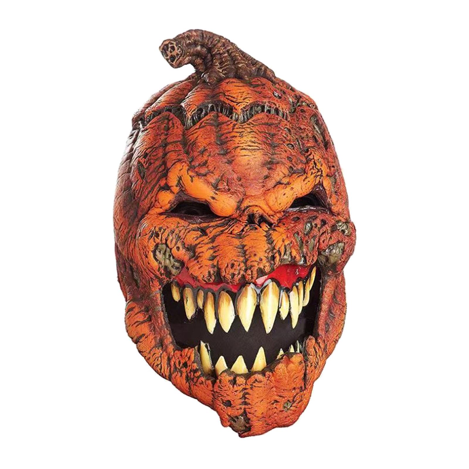 Realistic Pumpkin Mask Full Head Cover for Adults Women Cosplay Costume