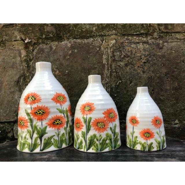 Combo 3 lọ Decor chủ đề hoa hướng dương
