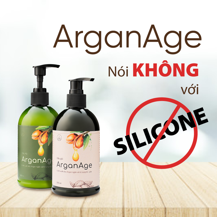 [Combo 1 dầu gội + 1 dầu xả Arganage] dưỡng tóc hoàn hảo suôn mượt bóng khoẻ