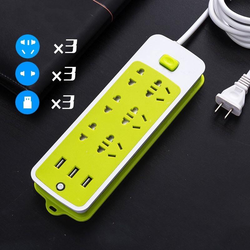 Ổ cắm điện đa năng 6 ổ cắm 3 cổng USB chống giật mới