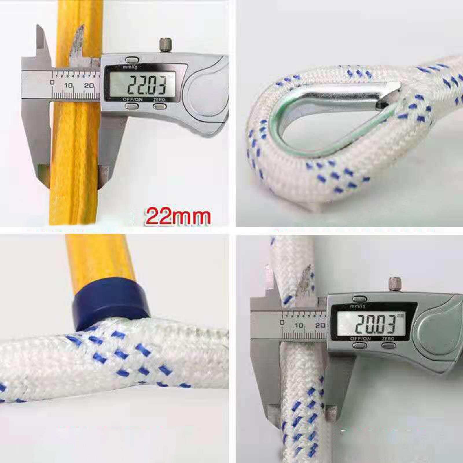 Emergency Fire Escape Ladder, Flame Resistant, Safety Rope Ladder with Hooks, Fast to Deploy