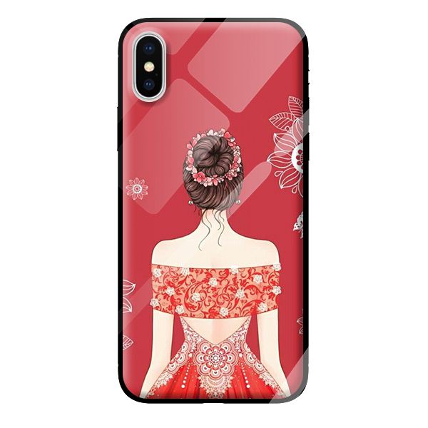 Ốp kính cường lực cho iPhone XS mẫu công chúa 3 - Hàng chính hãng