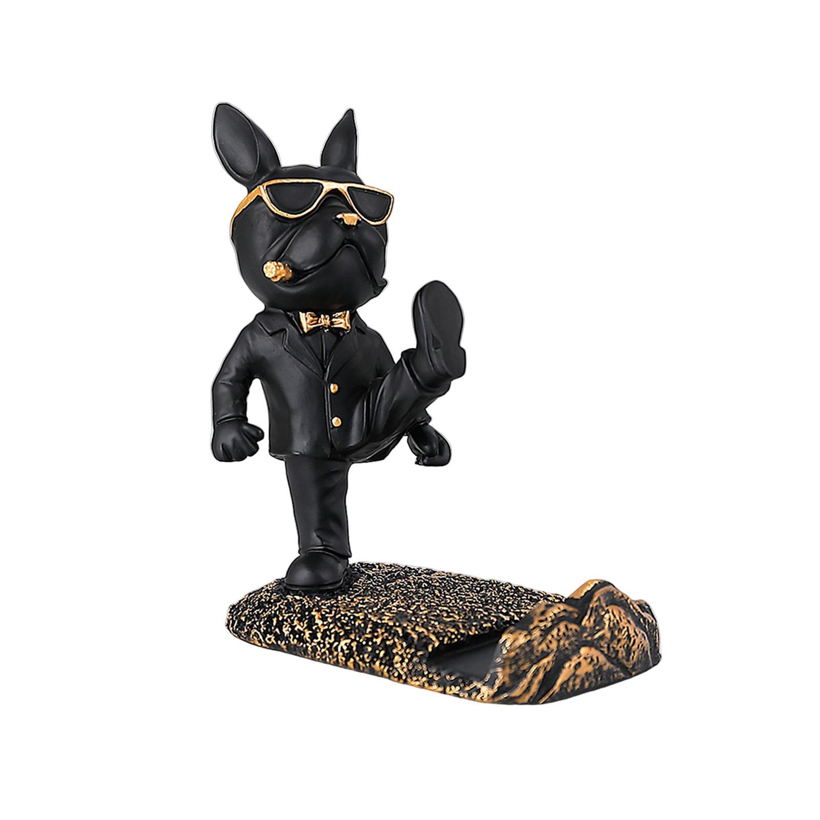 Dog Desktop Phone Holder Support Anti Slip Lovely Bracket Sculpture for Home