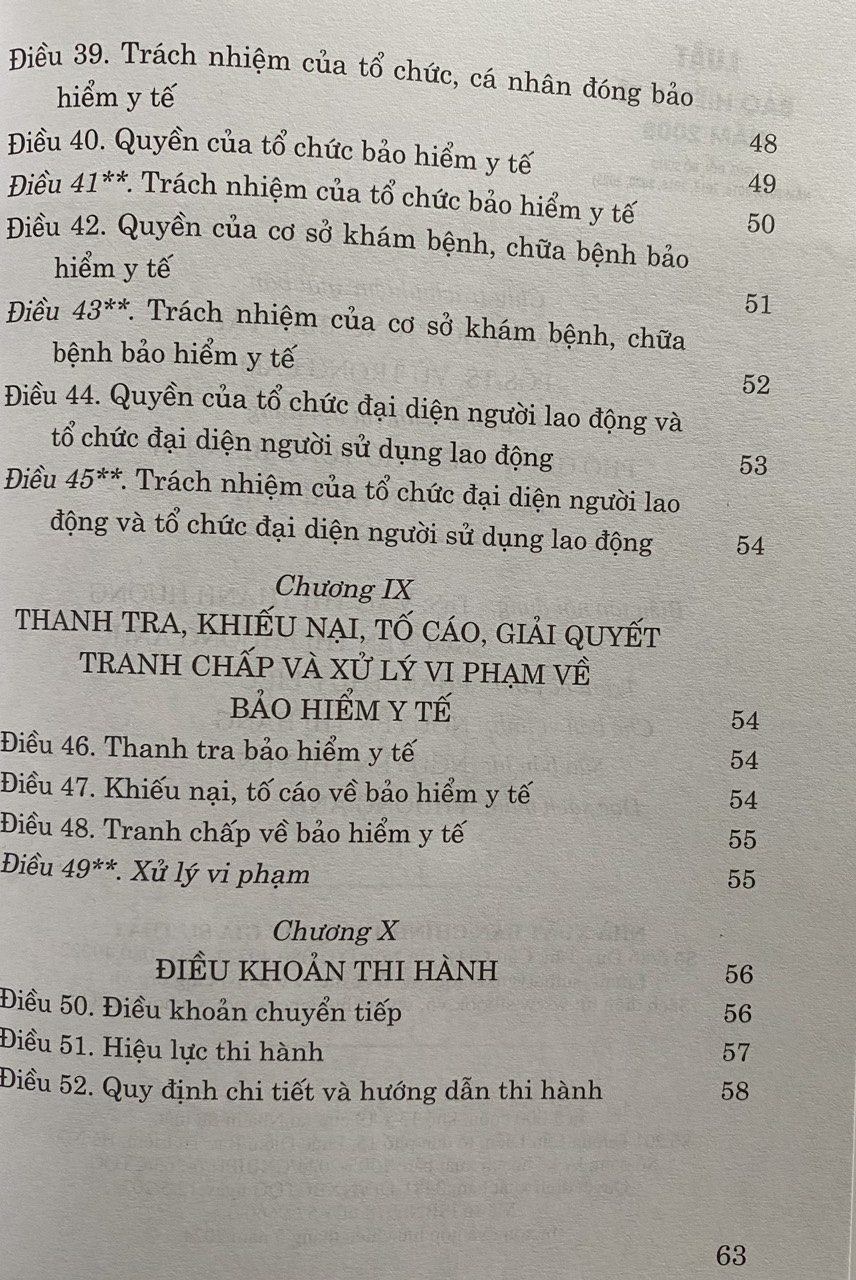 Luật Bảo Hiểm Y Tế Năm 2008 ( Sửa đổi, bổ sung năm 2013, 2014, 2015, 2018, 2020,2023 )