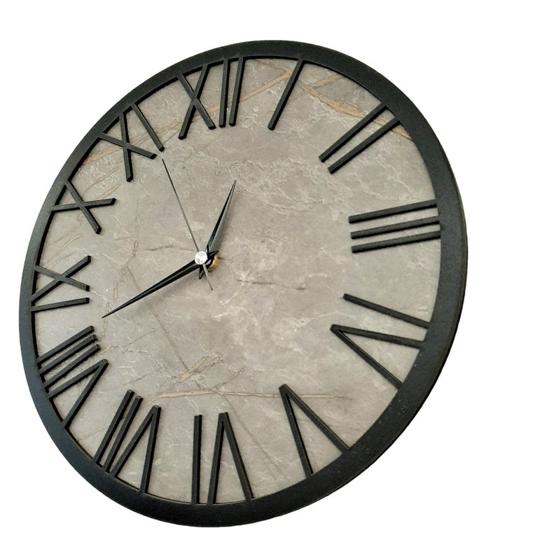 Đồng hồ gỗ treo tường chất liệu gỗ máy kim trôi thiết kế in theo yêu cầu decor trang trí nhà và quán cafe