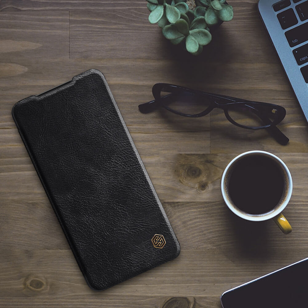 Bao da Leather cho Samsung Galaxy S21 FE 5G hiệu Nillkin Qin - hàng nhập khẩu