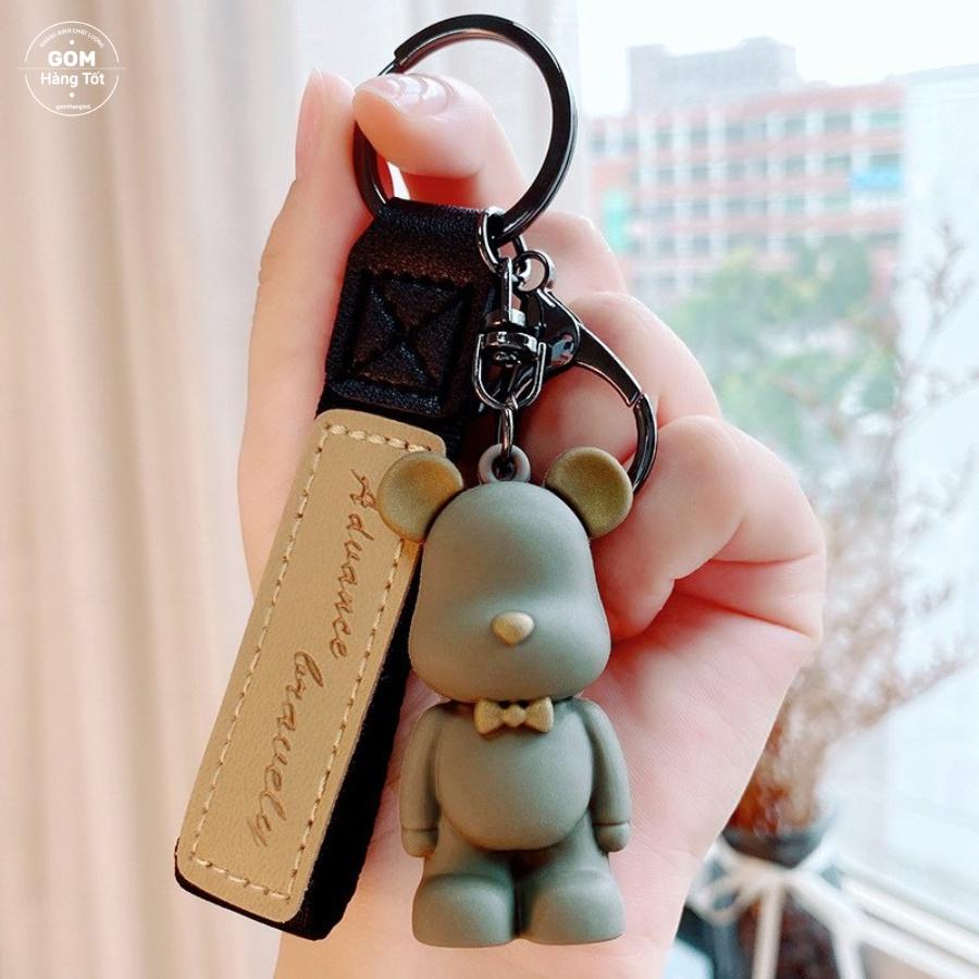 Móc khóa gấu Hàn Quốc, móc treo trên balo, túi xách siêu dễ thương - BEAR-KEY-001