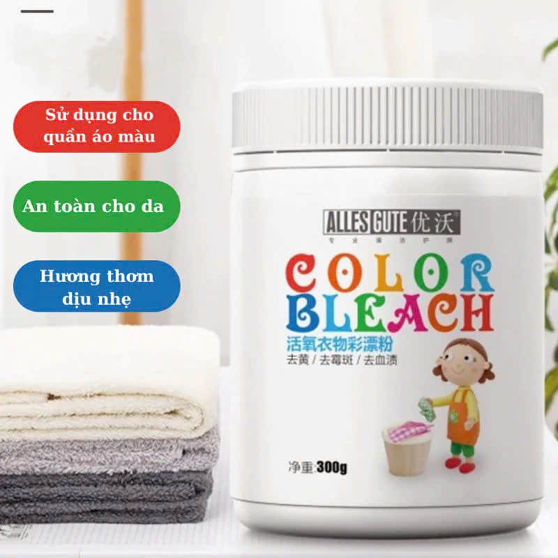 Bột Tẩy Vết Mốc, Ố Vàng Không Bay Màu - Tẩy Trắng Quần Áo Hiệu Quả, An Toàn Cho Bé - HÀNG CHÍNH HÃNG MINIIN