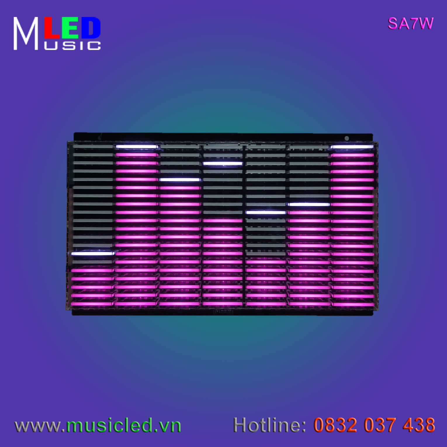 Dàn đèn Music LED nháy theo tần số nhạc 7 cột treo tường